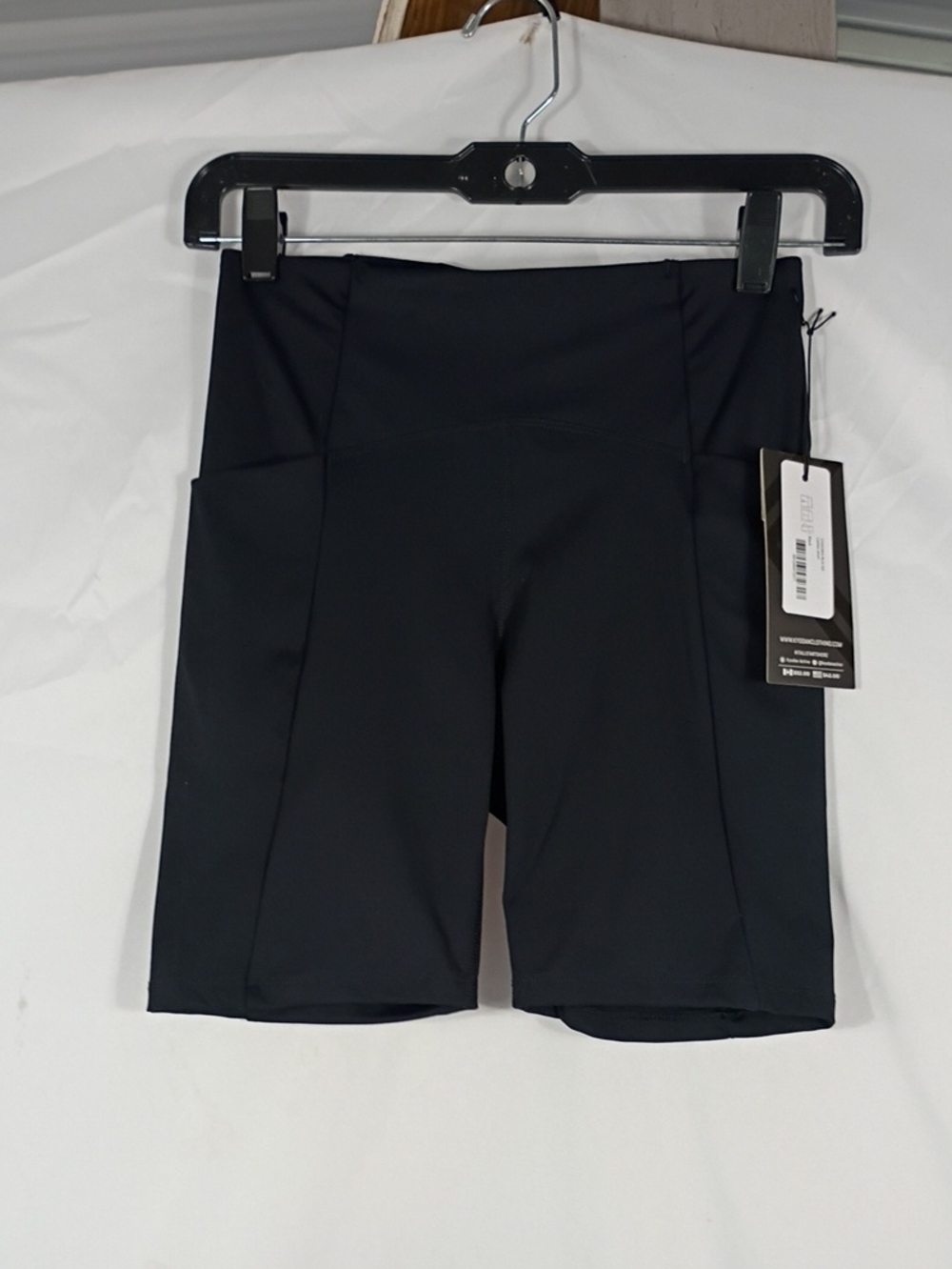 NWT Kyodan High Waisted Black Bike Shorts Compression Women's Size XS Workout